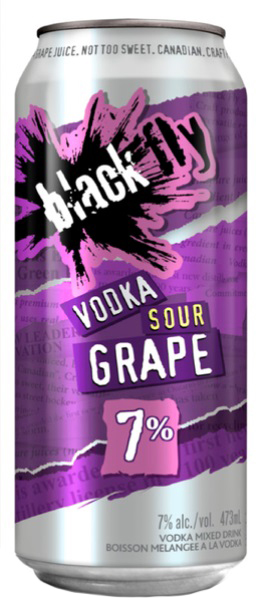 BLACK FLY VODKA SOUR GRAPE - 473ML