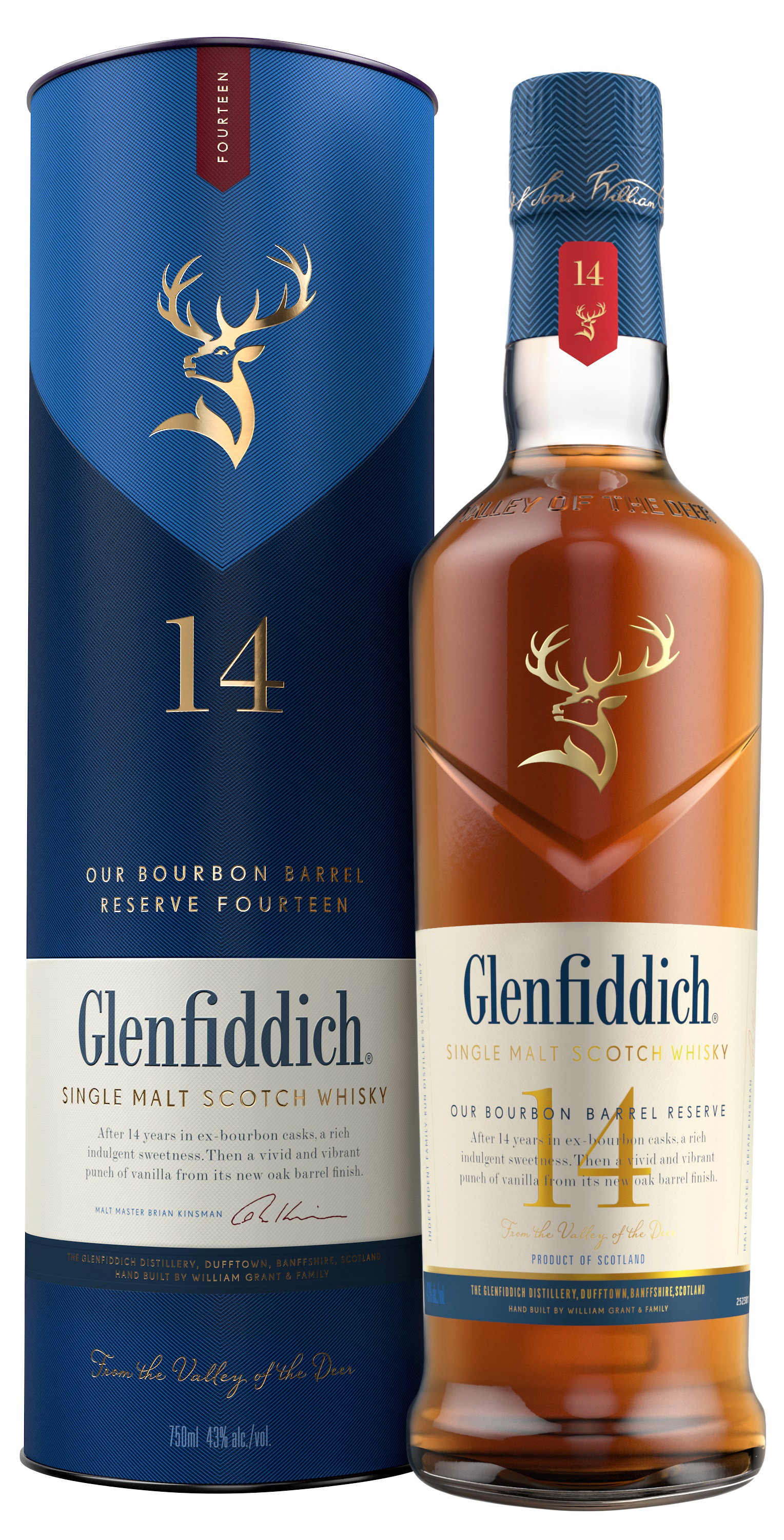 GLENFIDDICH 14 - GLENFIDDICH 14 YR BOURBON BARREL RESERVE - 750ML