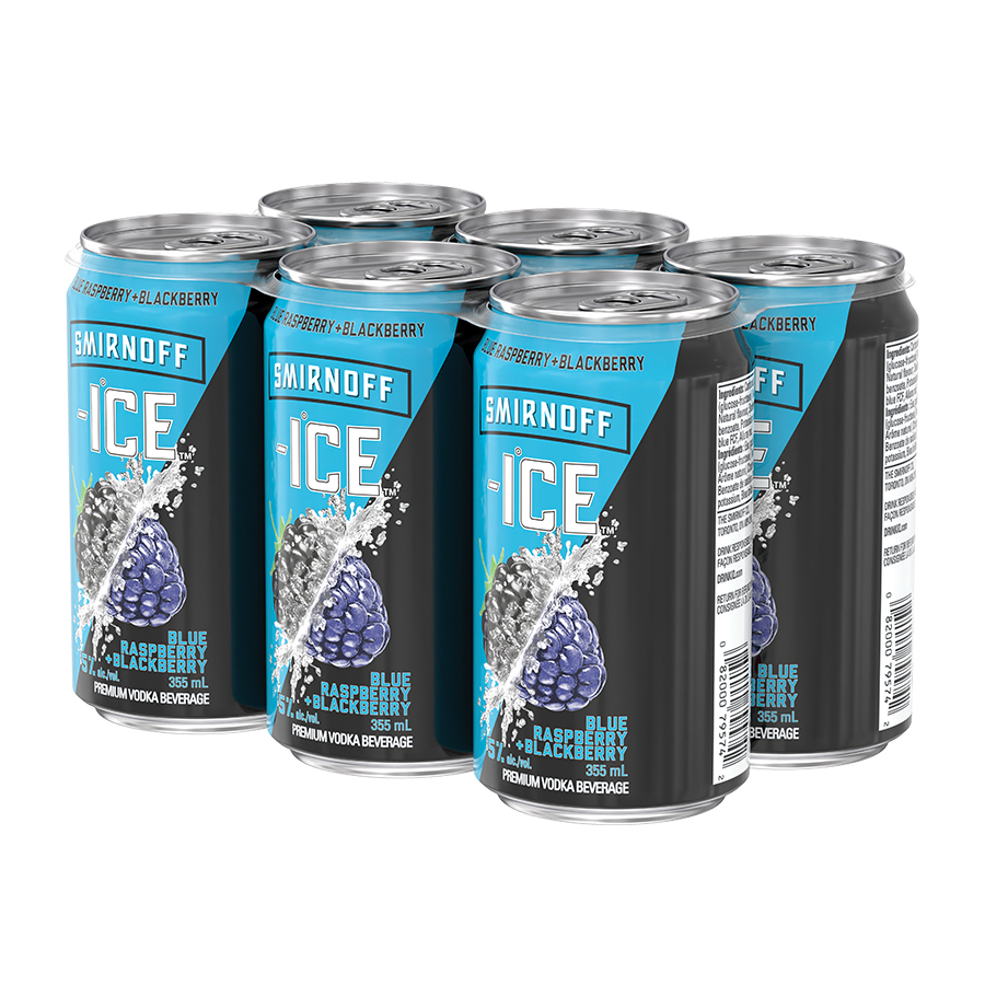 SMIRNOFF ICE BLUE RASPBERRY & BLACKBERRY - 6PK